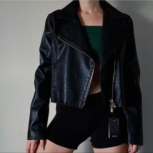 Armani Exchange// Vegan Leather Jacket